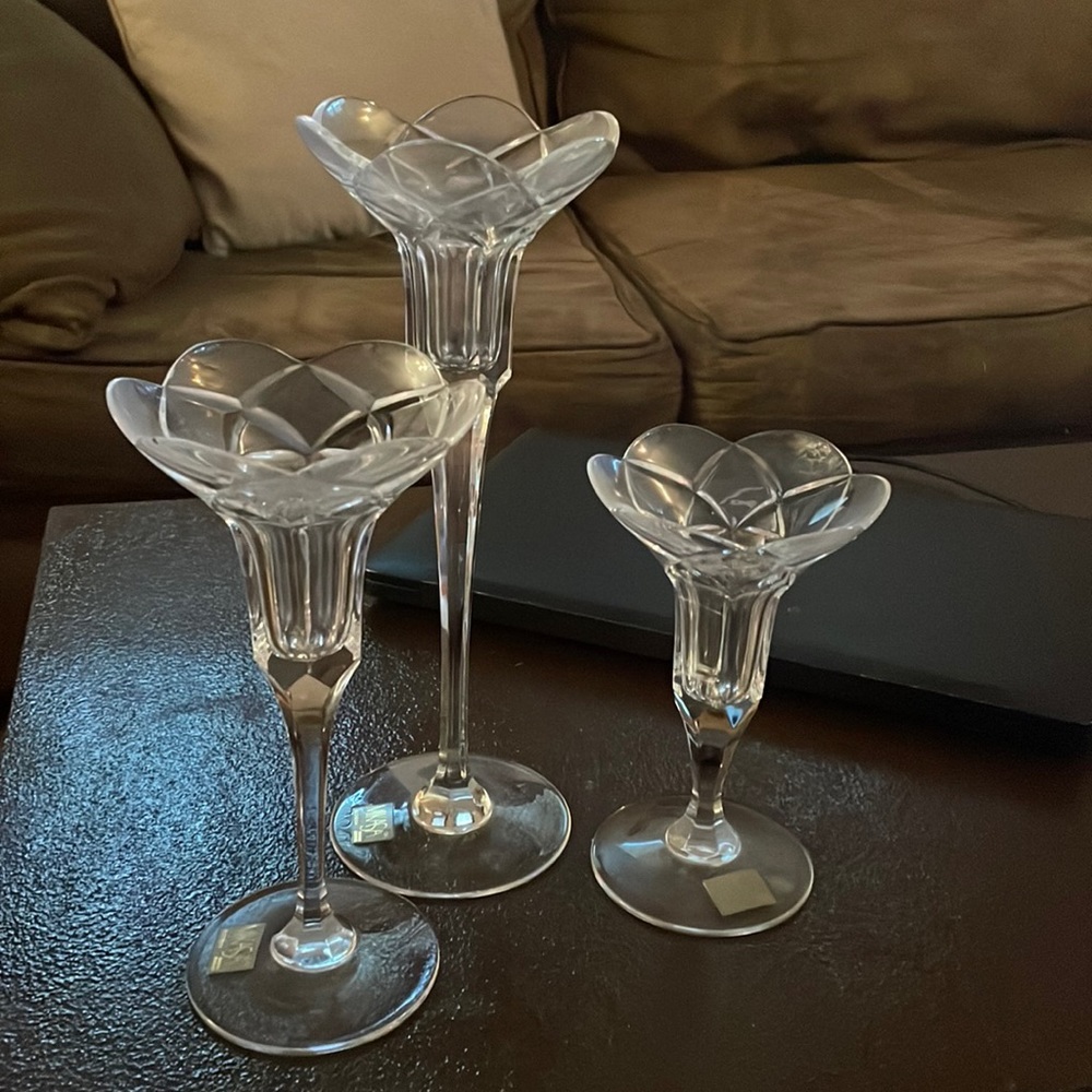 Mikasa set of three candle holders